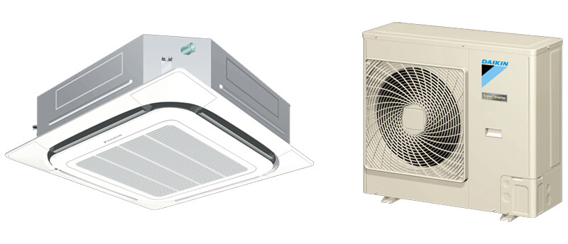 Điều Hòa Âm Trần Cassette Daikin 1 Chiều 26.000BTU (FCNQ26MV1/RNQ26MY1) Điều Khiển Dây (BRC1C61+BYCP125K-W18)