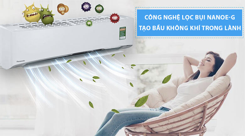 Điều Hòa Treo Tường Panasonic Inverter 1 Chiều 8700 BTU (CU/CS-U9VKH-8) chất lượng