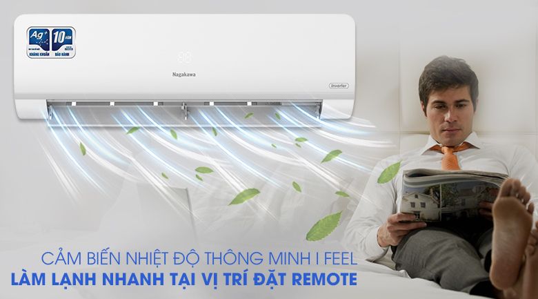 Điều hòa treo tường Nagakawa inverter 1 chiều 22.500 BTU (NIS-C24R2H10)