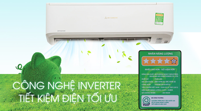 Điều Hòa Mitsubishi Heavy 1 Chiều 9.000BTU (SRK/SRC10YN-S5) giá tốt