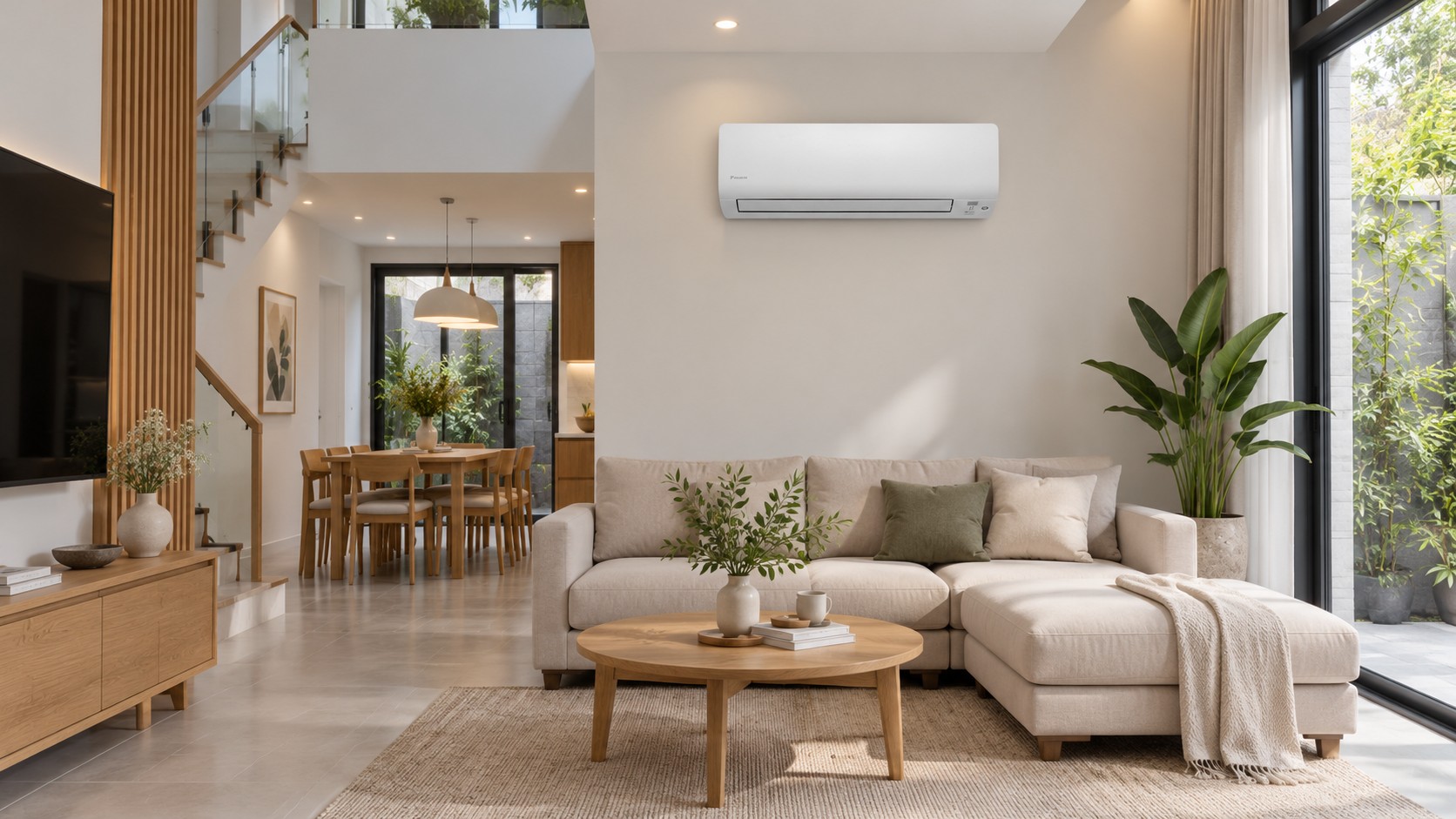 Gợi ý bố trí dàn lạnh với nội thất nhà phố.