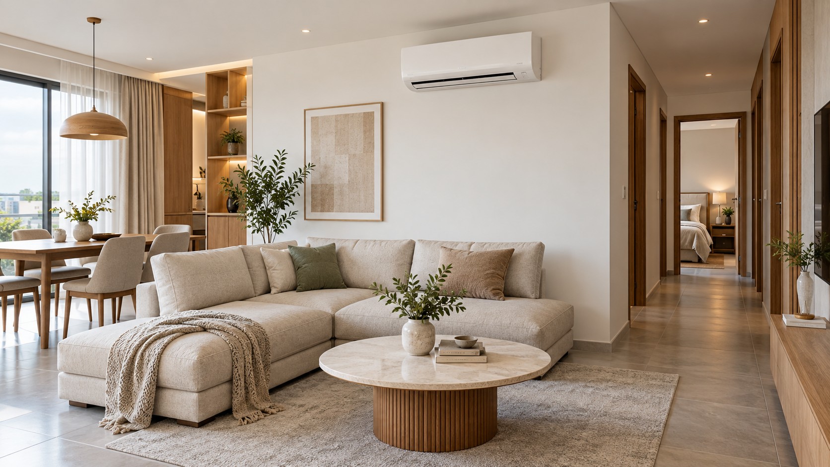 Gợi ý không gian sử dụng điều hòa phù hợp với nội thất.