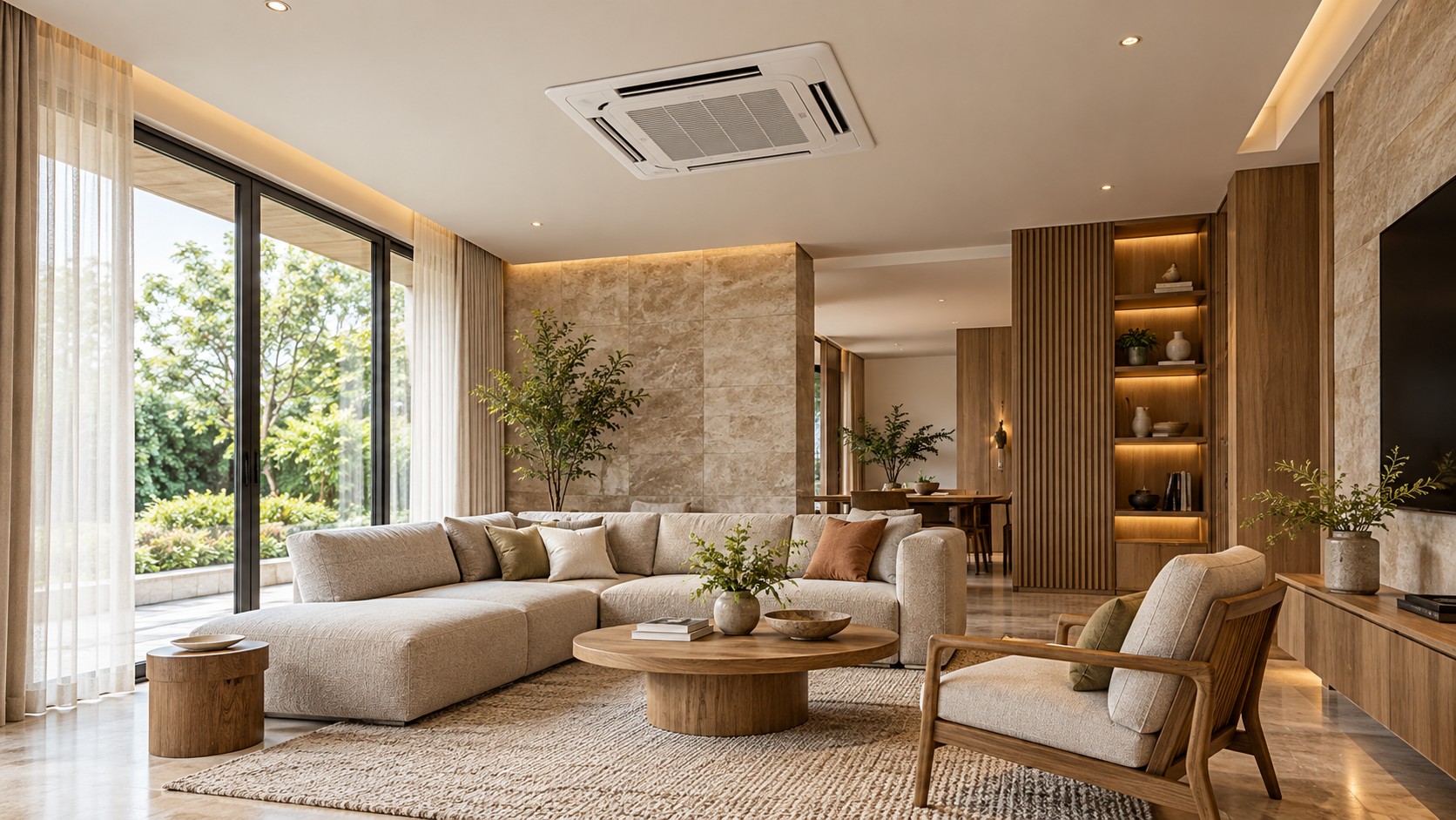 Gợi ý không gian sử dụng điều hòa phù hợp với nội thất.