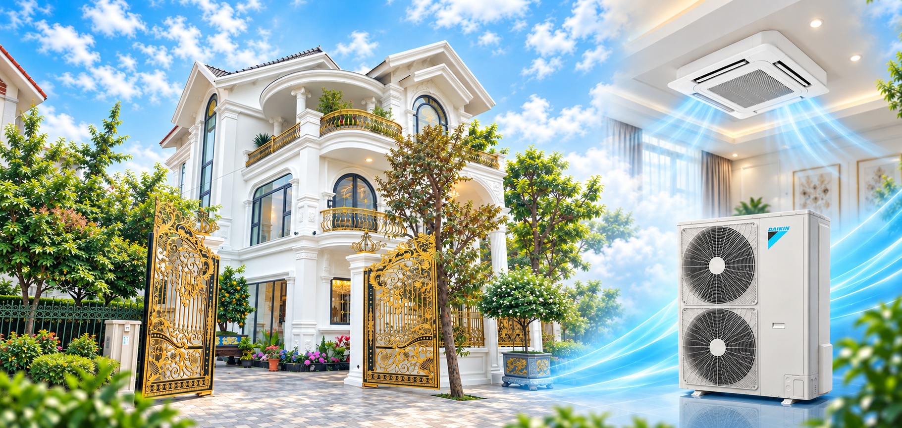 Dự án điều hòa biệt thự Mê Linh