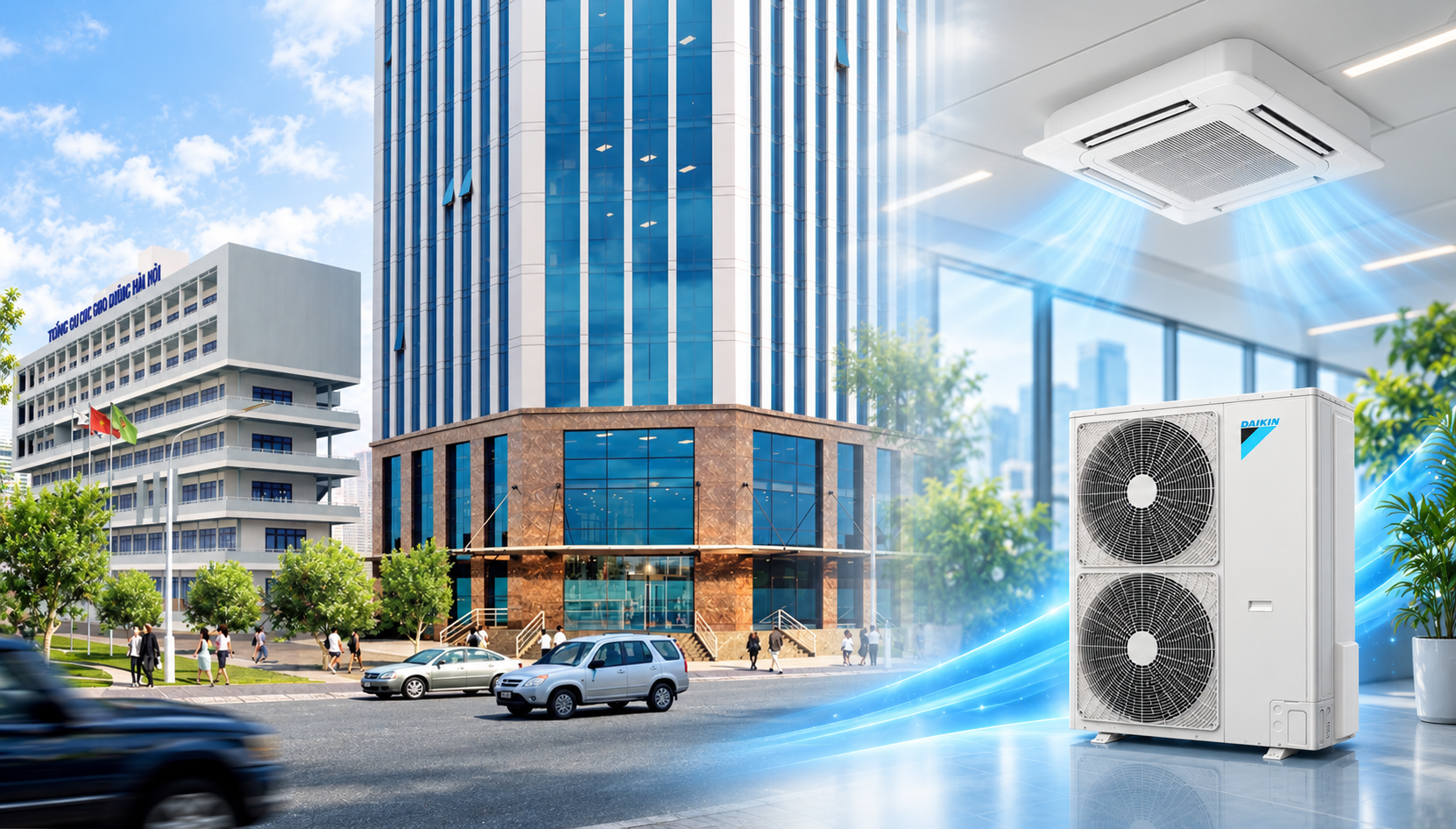 Tòa nhà trung tâm điều hành Trường Đại Học Giao Thông Vận Tải