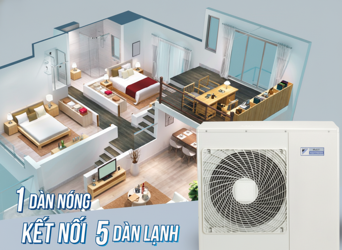 Điều hòa trung tâm vrv daikin cho gia đình: đỉnh cao giải pháp không khí đẳng cấp năm 2026