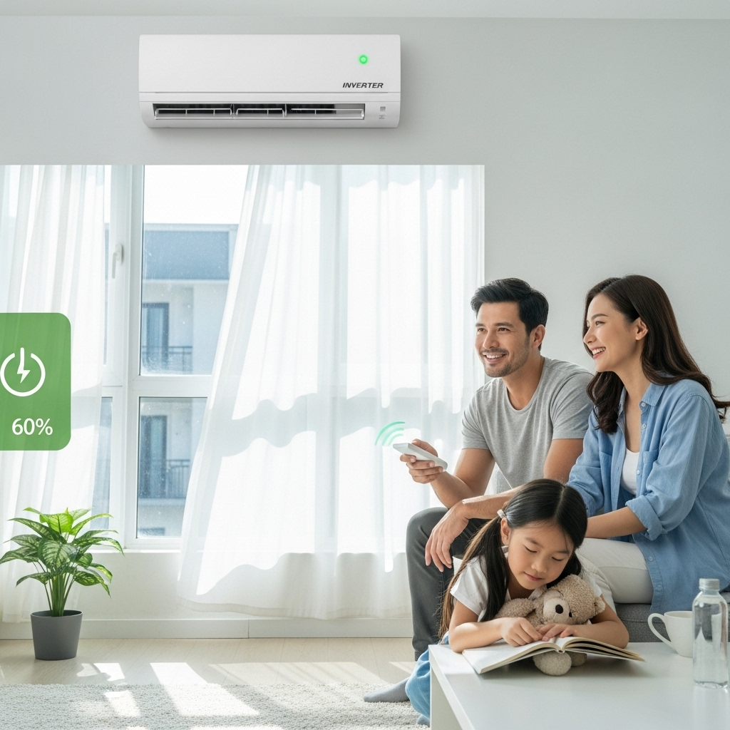 Công nghệ inverter trong điều hòa – bí quyết tiết kiệm điện đến 60%