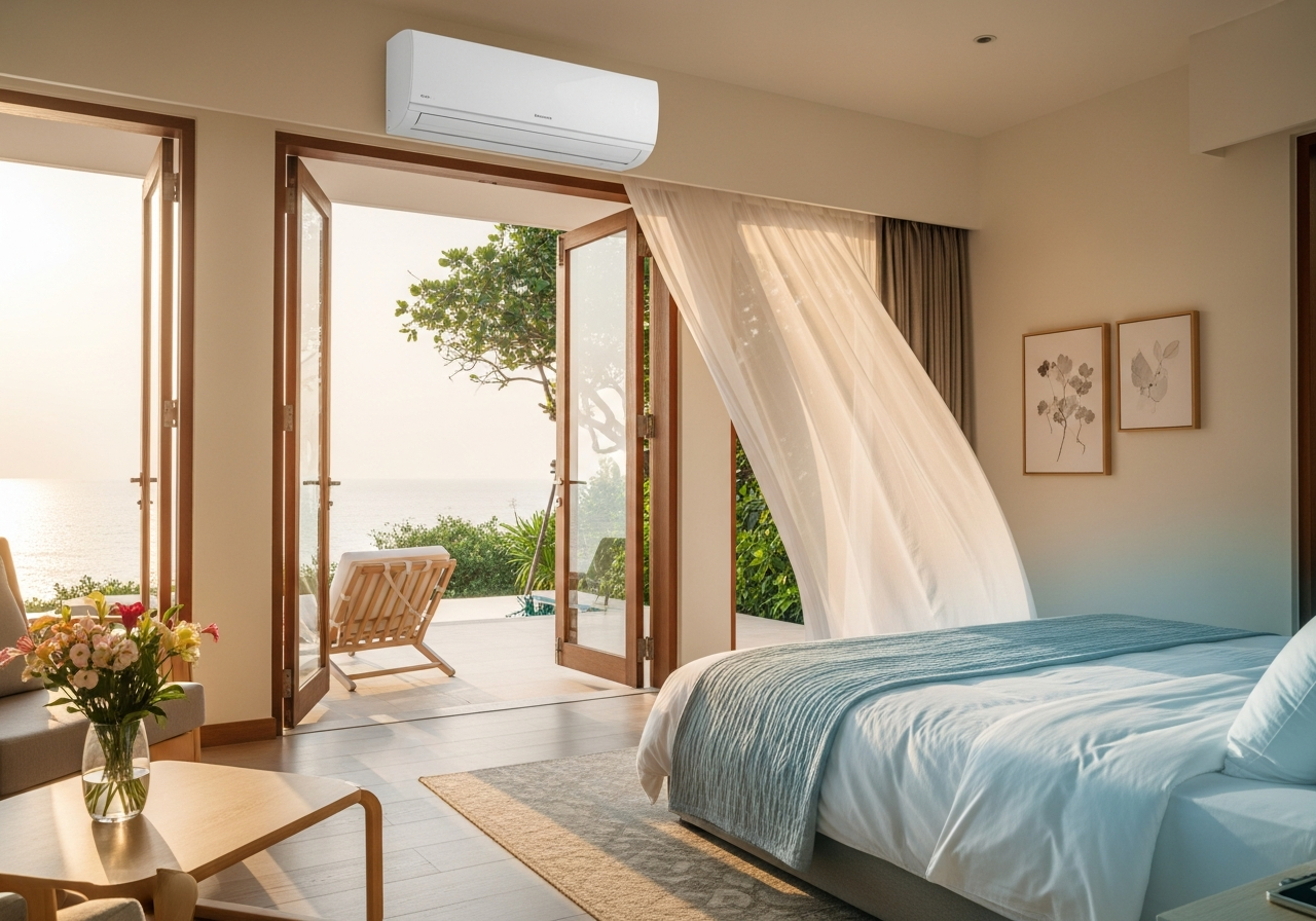 Điều hòa treo tường cho khu du lịch nghỉ dưỡng: Ấm áp mùa đông, mát dịu mùa hè