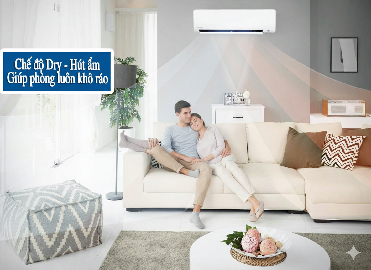 Điều hòa có giúp làm hết nồm trong trời mưa phùn không?