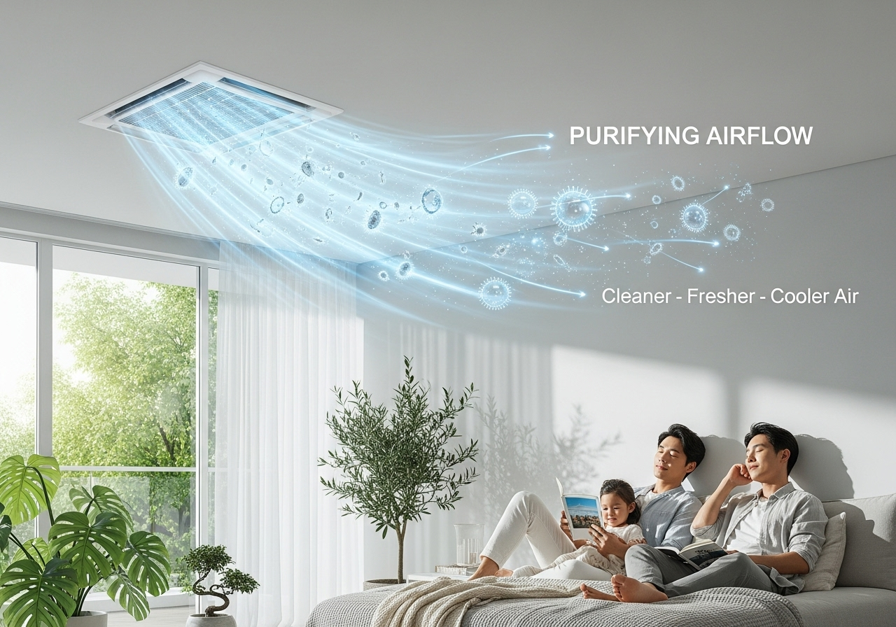 Không Gian Sống Hiện Đại – Khi Điều Hòa Không Chỉ Làm Mát Mà Còn Thanh Lọc Không Khí