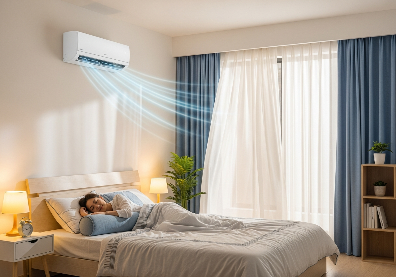 Gợi ý điều hòa treo tường cho phòng ngủ đẹp: Êm ái, nhẹ nhàng, giúp ngủ sâu hơn