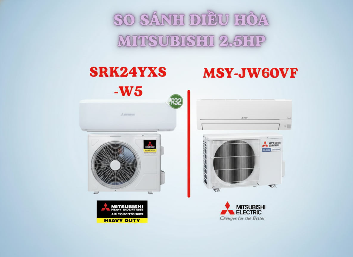 So sánh hai model 2.5HP nổi bật MSY-JW60VF và SRK24YXS-W5: Cuộc Đối Đầu Giữa Hai 