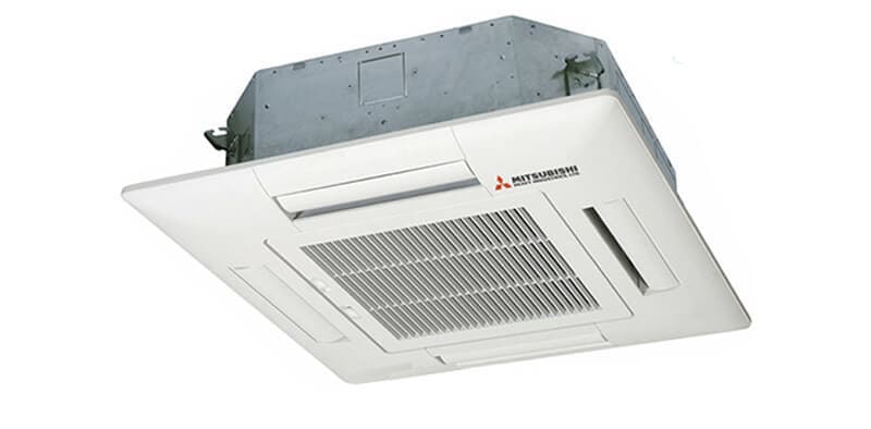 Điều Hòa Âm Trần Cassette 4 Hướng Thổi Mitsubishi Inverter 2 Chiều 30.000 BTU (FDT100VH/FDC90VNP-W +T-PSA-5BW-E ) Điều Khiển Không Dây RCN-T-5BW-E2