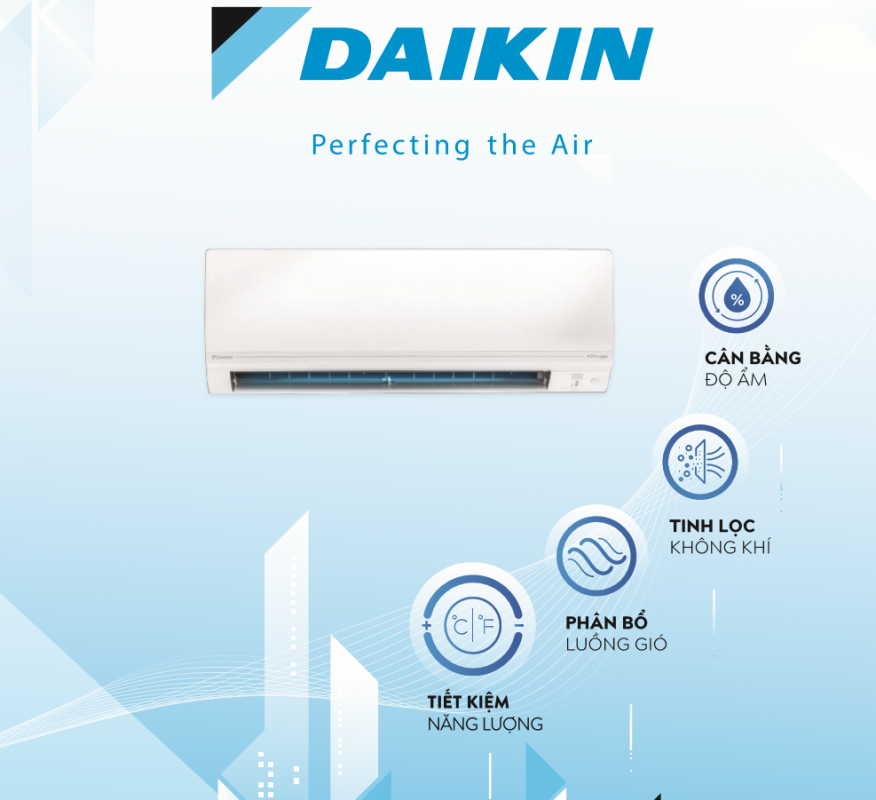 Điều hòa không khí Daikin - Mát lạnh yên tâm, không lo nấm mốc